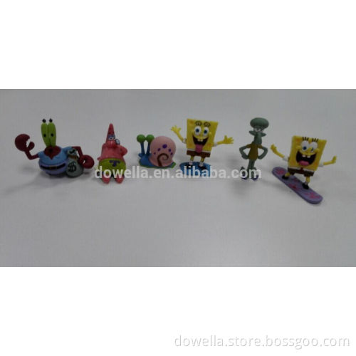 plastic pvc licensed movie spongbob cartoon character figurine
